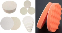 DIY Crafts 5" inch, 1x Combo Set/Kit, 1"/2"/3"/4"/5"/6"/7" inch Car Polishing Waxing Buffing Sponge Felt & Fur Pads Kit + Sponges Drill Adapter Auto Detailing Car Was(5" inch, 1x Combo Set/Kit) - 5" inch, 1x Combo Set / Kit