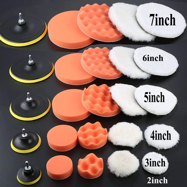 DIY Crafts 2" Inch, 6 Pcs As Image, 12 Pieces Kit Mini Buffing Polishing Detail Polisher Pads Use On Rotary Tools, Drill, Polisher Tool for Tight Area Detailing Polis(2" Inch, 6 Pcs As Image) - 2" Inch, 6 Pcs As Image