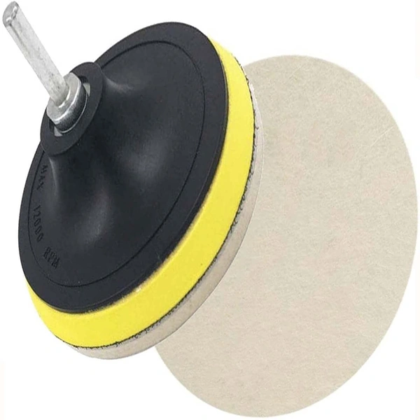 DIY Crafts 3 inch, Black Backing Pad + Drill Universal Nut, 1 Set, 3"inch Set Universal M10/14 Backing Polishing Buffing Plate Pad + Quality Felt Pad with Drill Adapter 1 Kit (3, Black, 1) - 3, Black
