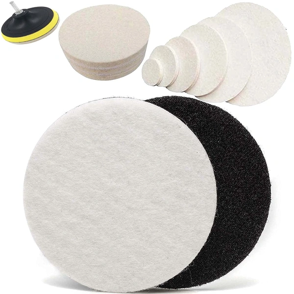 DIY Crafts 5 Pcs, 2"inch Felts Pad Only, Felt Pad Only For UR Cerium Oxide Glass 9 Oz Mesh Cerium Oxide Optical Glass Polishing Compound Powder Windscreen Glass Clea (5 Pcs, 2"inch Felts Pad Only) - 5 Pcs, 2"inch Felts Pad Only