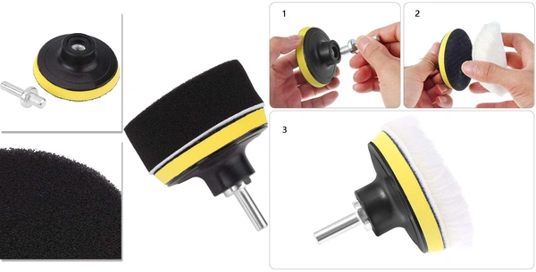 DIY Crafts 5 Pcs, 5" inch Only Backer Pad, 3"/80mm Compound Drill Buffing Sponge Pads Kit for Car Sanding, Polishing, Waxing, (5 Pcs, 5" inch Only Backer Pad) - 5 Pcs, 5" inch Only Backer Pad