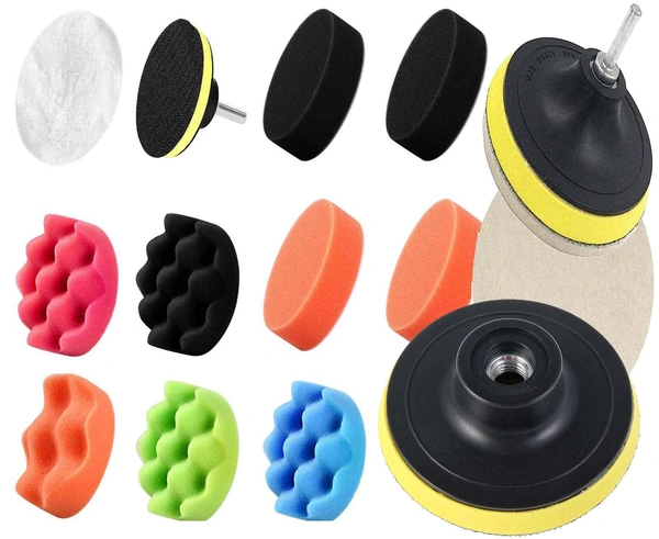 DIY Crafts 5 Pcs, 5" inch Only Backer Pad, 3"/80mm Compound Drill Buffing Sponge Pads Kit for Car Sanding, Polishing, Waxing, (5 Pcs, 5" inch Only Backer Pad) - 5 Pcs, 5" inch Only Backer Pad