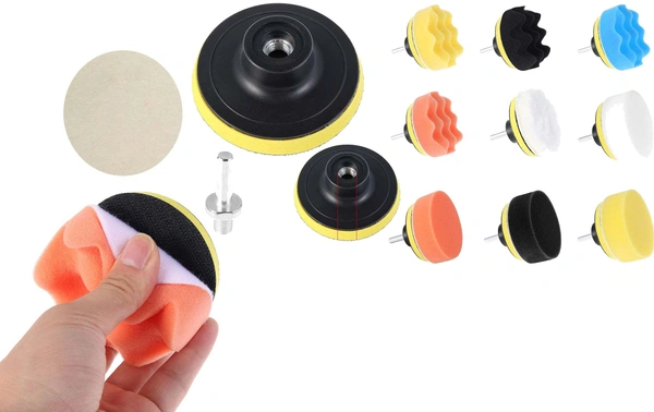 DIY Crafts 5 Pcs, 5" inch Only Backer Pad, 3"/80mm Compound Drill Buffing Sponge Pads Kit for Car Sanding, Polishing, Waxing, (5 Pcs, 5" inch Only Backer Pad) - 5 Pcs, 5" inch Only Backer Pad
