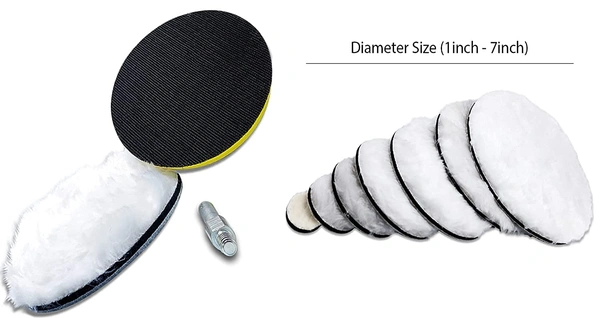 DIY Crafts 25 Pcs, 1" inch Semi Soft Felt Pad Only, Soft Felt Pad Only For Wool Waxing Polishing Buffing Pad Wheel Car Paint Auto Accessories Car (25 Pcs, 1" inch Semi Soft Felt Pad Only) - 25 Pcs, 1" inch Semi Soft Felt Pad Only