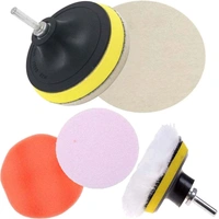 DIY Crafts 1 Pc, 5" inch Only Felt Pad, Polishing Pads For Sponge Woolen Polishing Waxing Buffing Pads Kit Auto Car with M10 Drill Adapter -5" Inch (Pack of 1 Pc, 5(1 Pc, 5" inch Only Felt Pad) - 1 Pc, 5" inch Only Felt Pad