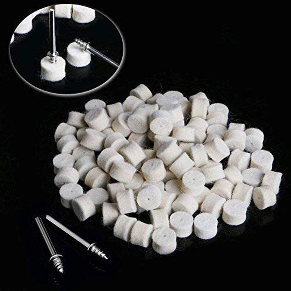 DIY Crafts 5 Pcs, Only 4 Type Felt Pad Cone 1 Mandrel, Felt Polishing Pad Wheel Point 1 Pc Mandrel Kit Accessory Set for Dremel & Compatible Craft (5 Pcs, Only 4 Type Felt Pad Cone 1 Mandrel) - 5 Pcs, Only 4 Type Felt Pad Cone 1 Mandrel