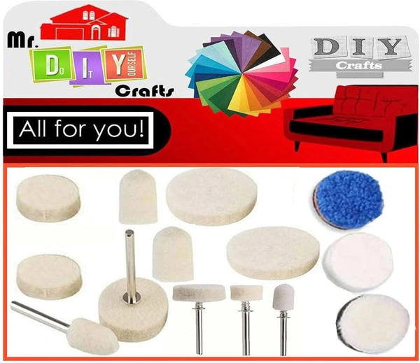 DIY Crafts 5 Pcs, Only 4 Type Felt Pad Cone 1 Mandrel, 4 Pcs, Only 4 Type Felt Pad Cone 1 Mandrel, Soft Felt Polishing Buffing Wheel Mop Pad Sha (5 Pcs, Only 4 Type Felt Pad Cone 1 Mandrel) - 5 Pcs, Only 4 Type Felt Pad Cone 1 Mandrel