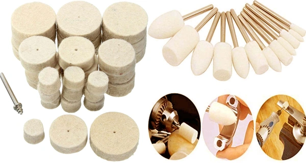 DIY Crafts 5 Pcs, Only 4 Type Felt Pad Cone 1 Mandrel, 5 Pcs Only, Wool Felt Polishing Pad Pcs Wool Felt Polishing Buffing Round Wheel + 1 Shank For soft (5 Pcs, Only 4 Type Felt Pad Cone 1 Mandrel) - 5 Pcs, Only 4 Type Felt Pad Cone 1 Mandrel