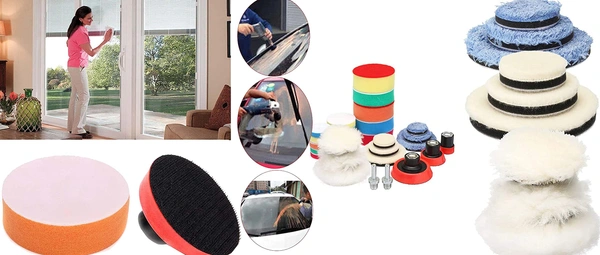 DIY Crafts 50 Grm, 1"Kit, Buffing Polishing Pad Kit 1" 2" 3" Kit 5/8"-11 Thread Backing Pad Adapters for Car Sanding, Polishing, Waxing, Sealing Glaze Cerium Oxide Pa (50 Grm, 1"Kit) - 50 Grm, 1"Kit