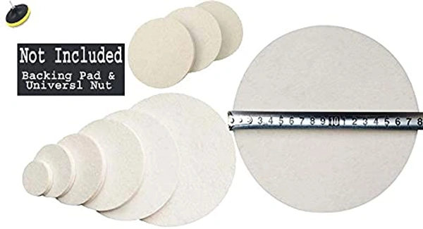 DIY Crafts 5X, 1" inch Felt Pad, Wool Felt Mounted Mandrel Grinding Head Polishing Buffing Bits Accessories A(5X, 1" inch Felt Pad) - 5X, 1" inch Felt Pad