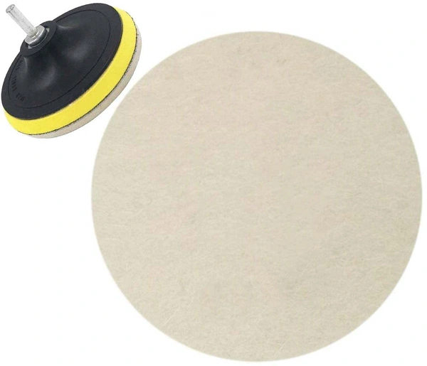 DIY Crafts 5X, 1" inch Only Felt Pad, Backing Pad; Universal Nut; Wool Polishers Polishing Clean Buffing Pad Bonnet for Upholstery Care, Furniture 1/2/3/4/5/6/7" inch (S (5X, 1" inch Only Felt Pad) - 5X, 1" inch Only Felt Pad