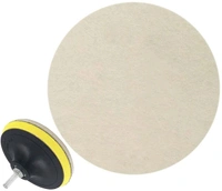 DIY Crafts 5X, 1" inch Only Felt Pad, Backing Pad; Universal Nut; Wool Polishers Polishing Clean Buffing Pad Bonnet for Upholstery Care, Furniture 1/2/3/4/5/6/7" inch (S (5X, 1" inch Only Felt Pad) - 5X, 1" inch Only Felt Pad