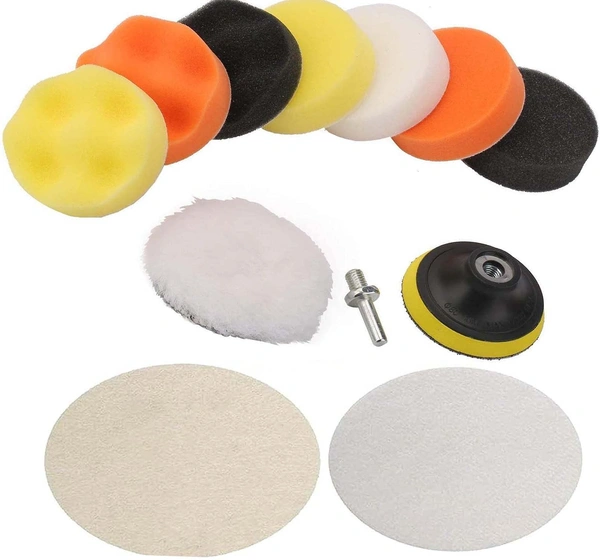DIY Crafts 6 Pcs 1 Set, 5"inch Set + Felt Pad, Wax Car Polishing Buffing Pad Wool Pad Kit and Felt Pads with U (6 Pcs 1 Set, 5"inch Set + Felt Pad) - 6 Pcs 1 Set, 5"inch Set + Felt Pad