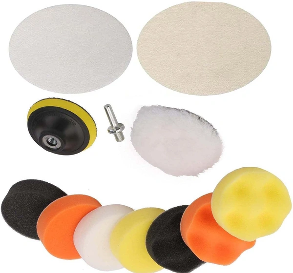 DIY Crafts 6 Pcs 1 Set, 5"inch Set + Felt Pad, Wax Car Polishing Buffing Pad Wool Pad Kit and Felt Pads with U (6 Pcs 1 Set, 5"inch Set + Felt Pad) - 6 Pcs 1 Set, 5"inch Set + Felt Pad