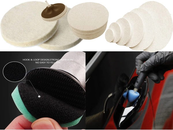 DIY Crafts 20 Pcs, Kit Without Flexible Shaft, Mini Buffing Polishing Pads, 1"-3"inch Detail Polisher Pad Use On Rotary Tool Cordless Drill for Tight Area Deta(20 Pcs, Kit Without Flexible Shaft) - 20 Pcs, Kit Without Flexible Shaft