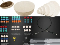 DIY Crafts 65 Pcs, Kit With Flexible Shaft, Mini Buffing Polishing Pads, 1"-3" inch Detail Polisher Pad Use On Rotary Tool Cordless Drill for Tight Area Detaili(65 Pcs, Kit With Flexible Shaft) - 65 Pcs, Kit With Flexible Shaft
