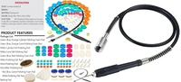 DIY Crafts 65 Pcs, Kit With Flexible Shaft, Mini Buffing Polishing Pads, 1"-3" inch Detail Polisher Pad Use On Rotary Tool Cordless Drill for Tight Area Detaili(65 Pcs, Kit With Flexible Shaft) - 65 Pcs, Kit With Flexible Shaft
