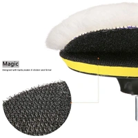 DIY Crafts ® 7" inch 1x Wool Pad Polishing Buffer Wool and Wheel Polishing Pad Woolen Polishing Waxing Pads Kits with M14 Drill Adapter. (Pack of 2 Sets, M14 Drill Adapter) - Pack of 2 Sets, M14 Drill Adapter