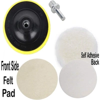 DIY Crafts 7 inch, Black Backing Pad + Drill Universal Nut, 1 Set, 7"inch Set Universal M10/14 Backing Plate Pad Drill Adapter 1 Set (7" inch, Black, 1) - 4" inch, Black