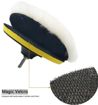 DIY Crafts 7" inch Polishing Buffer Wool and Wheel Polishing Pad Woolen Polishing Waxing Pads Kit with M10/14 Drill Adapter (1 Kit Contain 1 Wool Pad) (Pack of 3 Sets, 3X Wool Pad Combo Offer) - Pack Of 3 Sets, 3x Wool Pad Combo Offer