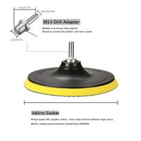 DIY Crafts 7" inch Self Adhesive Wool Felt Polishing Wheel High Density Wool Polishing Disc Back Polished Chip Solid Texture Grinding (Pack Of 9 Pcs Set, Felt Pad + Backing Pad + Drill Adopter M14) - Pack Of 9 Pcs Set, Felt Pad + Backing Pad + Drill Adopter M14