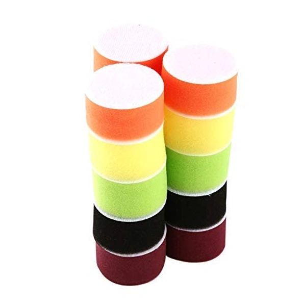 DIY Crafts 7 Pcs, Combo, 3" Sponge Polishing Waxing Buffing Pads, Felt Pad Kit - Car Polisher for Auto Polishing Buffing Shining Cleaning Kit (7 Pcs, Combo) - 7 Pcs, Combo