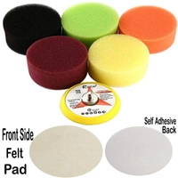 DIY Crafts 7 Pcs, Combo, 3" Sponge Polishing Waxing Buffing Pads, Felt Pad Kit - Car Polisher for Auto Polishing Buffing Shining Cleaning Kit (7 Pcs, Combo) - 7 Pcs, Combo