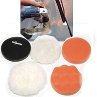 DIY Crafts 7 Pcs Kit Polishing Pads Sponge Woolen Polishing Waxing Buffing Pads Kit Auto Car with M10/14 Universal Drill Adapter (7 Pcs Pack, 3" inch Cleaning Kit) - 7 Pcs Pack., 3"inch Cleaning Kit