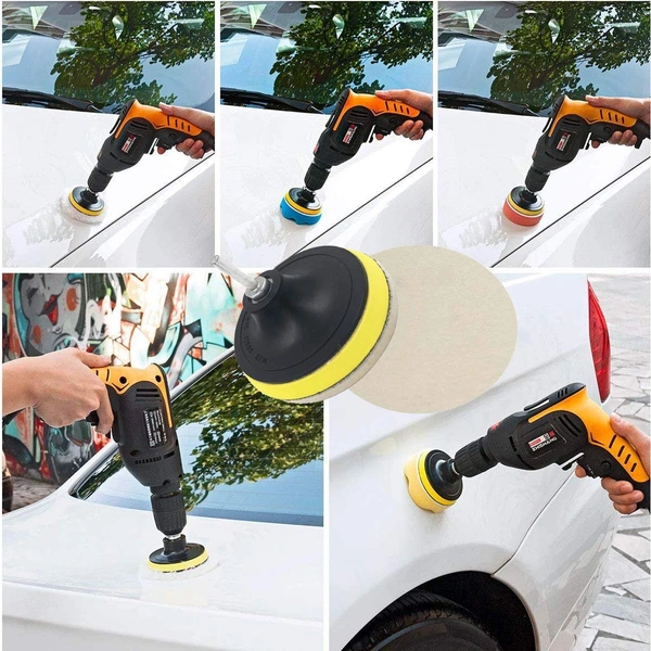 DIY Crafts 7 Pcs Set, 3"inch Cleaning Kit, 7 Pcs Kit Polishing Pads Sponge Woolen Polishing Waxing Buffing Pads Kit Auto Car wit (7 Pcs Set, 3"inch Cleaning Kit) - 11 Pcs Set, 3"inch Cleaning Kit