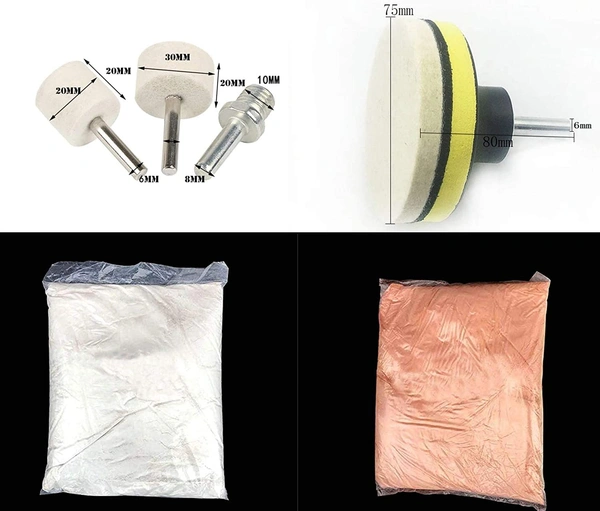 DIY Crafts Glass Cerium Oxide Polishing Scratch Remove Car Windscreen Polishing Kit Practical Auto Car Windows Scratch Remover Glass 70% Recovery Polishing Kit (400 Grm, Light Pink Cerium Oxide) - 400 Grm, Light Pink Cerium Oxide