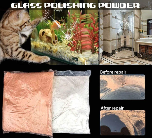 DIY Crafts 100 Grm, Red, Composite Polishing Tero Cerium Oxide Powder Office Ceramic Tiles Windows Mirror Home Office Window Balcony Look Old Glass Cleaning Powder Recove(100 Grm, Red) - 100 Grm, Red