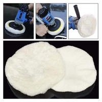 DIY Crafts 7"inch 150 mm Lambs Wool Polishing Bonnet Car Polishing Pad Polish Waxing Pads For For Car Polishing Buffing Patch Set Backer Pad + Universal Nut + Wool Pad (Pack 4 Wool Pad Kit, Multi) - Pack 4 Wool Pad Kit, Multi