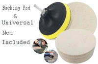 DIY Crafts 7x, Soft Felt Pad, 7" inch Soft Wool Pad For Window Cleaning Polishes Windshields Car Windows Easy Use Wheel Cerium Oxide Powder (Only (7x, Soft Felt Pad) - 7x, Soft Felt Pad