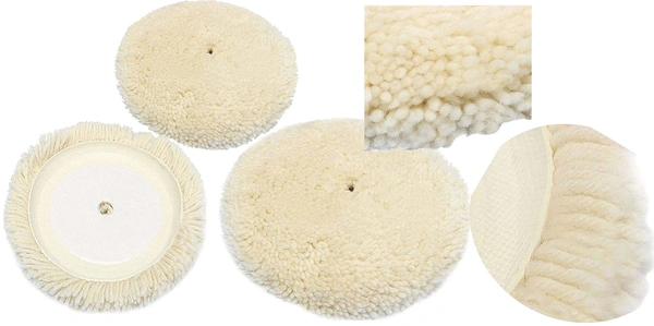 DIY Crafts 7x, Wool Polishing Waxing Buffing Pads, 18x Mini Buffing Polish Detail Polisher Pads On Rotary Tools,Cordless Drill, Polisher Tool for Tight Area (7x, Wool Polishing Waxing Buffing Pads) - 7x