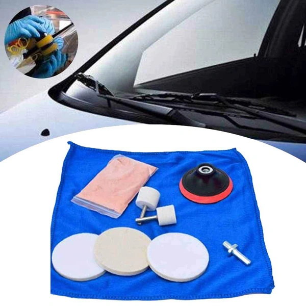 DIY Crafts 9 Pcs Window Cleaning Polishes Windshields Car Windows Easy Use Wheel Cerium Oxide Powder Scratch Remover Tools Accessories (Pack Of 300grm Kit, Multi Colour) GBIN - Pack Of 300grm Kit, Multi Colour