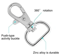 DIY Crafts 10 Set 3x10, Silver, Keychain Key Chain Swivel Hook D Rings and Slide Buckles for Handbag Purse Hardware 1 Set Contain = 1x Swivel Hook 1x D Ring (10 Set 3x10, Silver) - 10 Set 3x10, Silver
