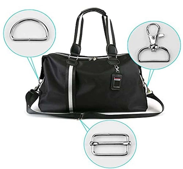 DIY Crafts 10 Set 3x10, Silver, Keychain Key Chain Swivel Hook D Rings and Slide Buckles for Handbag Purse Hardware 1 Set Contain = 1x Swivel Hook 1x D Ring (10 Set 3x10, Silver) - 10 Set 3x10, Silver