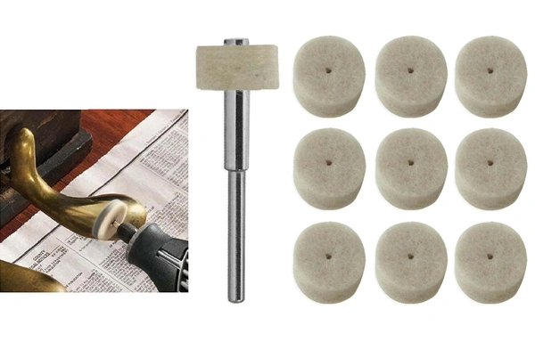 DIY Crafts 9, Standard, ® 3 Pcs - 25 Pcs + Mandrel 1/2" Felt Wool Polishing Wheels with Mandrel - Fits DIY Tools For Dremel Do(9, Standard) - Standard, Multi-Coloured