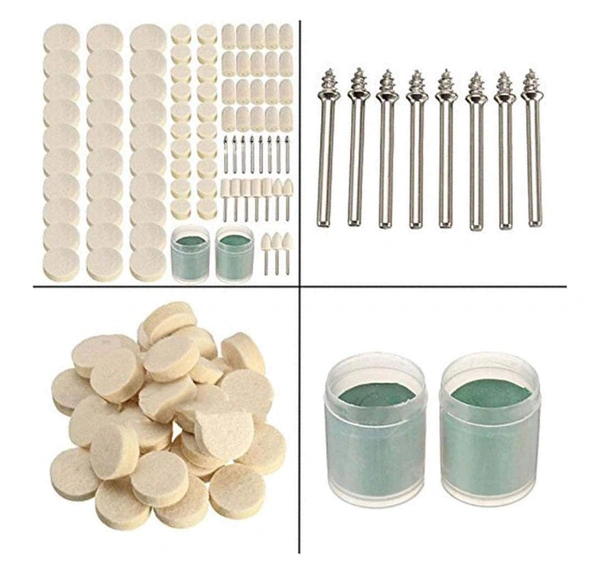 DIY Crafts 9, Standard, ® 3 Pcs - 25 Pcs + Mandrel 1/2" Felt Wool Polishing Wheels with Mandrel - Fits DIY Tools For Dremel Do(9, Standard) - Standard, Multi-Coloured