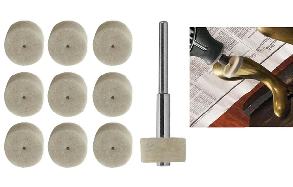 DIY Crafts 9, Standard, ® 3 Pcs - 25 Pcs + Mandrel 1/2" Felt Wool Polishing Wheels with Mandrel - Fits DIY Tools For Dremel Do(9, Standard) - Standard, Multi-Coloured