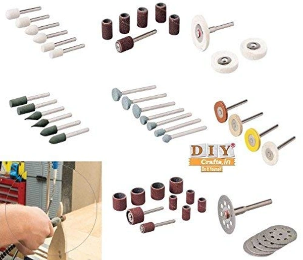 DIY Crafts 99X Tools for Dremel Style Multi Tool Bits Range Accessory Routing Stone Combo Set/Kit for Dremel Accessories. (Design No # 1, Combo Accessory) - Design No # 1, Combo Accessory