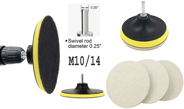 DIY Crafts Buff Backing Pad Only Hook Loop Pad For Your Kit Drill Attachment Universal Nut Sanding Disc for Use On Wood,Metal & Leather Removing Paint (Only Hook Loop Pad) (1 Pc, 6" inch Only Hook Loop Pad) - 1 Pc