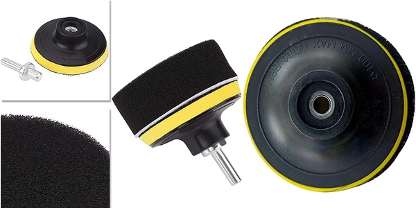 DIY Crafts Buff Backing Pad Only Hook Loop Pad For Your Kit Drill Attachment Universal Nut Sanding Disc for Use On Wood,Metal & Leather Removing Paint (Only Hook Loop Pad) (1 Pc, 6" inch Only Hook Loop Pad) - 1 Pc