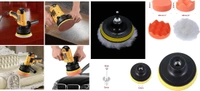 DIY Crafts Car Cleaning Felt & Wool Pad Foam Polishing Waxing Pad Kits Buffing Pad Polishing Wheel Sponge and Wool Buffing Pads Set for Polisher (Pack Of 16 Pcs 4 Kit, Multi Colour) - Pack Of 16 Pcs, Multi Colour