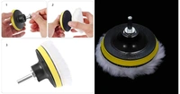 DIY Crafts Car Cleaning Felt & Wool Pad Foam Polishing Waxing Pad Kits Buffing Pad Polishing Wheel Sponge and Wool Buffing Pads Set for Polisher (Pack Of 16 Pcs 4 Kit, Multi Colour) - Pack Of 16 Pcs, Multi Colour