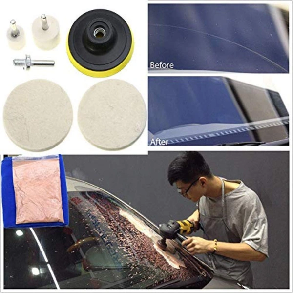 DIY Crafts Car Polishing Pads Sponge Polishing Buffing Waxing Pad Wheel for Car Polisher Buffer Orange Pad Kit Hot Car Washer (400 Grm, Pink Cerium Oxide) - 400 Grm, Pink Cerium Oxide