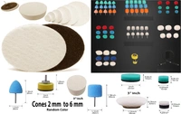 DIY Crafts 75x, 15x5, With 3x Fur + 3x Felt Pad, Detail Polisher Pads 1-3"inch Buffing Pad Kit Polisher Electric Drill Rotary Tool Polishing Pad Set (75x, 15x5, With 3x Fur + 3x Felt Pad) - 75x, 15x5, With 3x Fur + 3x Felt Pad