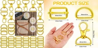 DIY Crafts Combo Pack 9 Pcs 3 Sets, Combo Assorted Kit, Keychain Bulk with Key Chain Swivel Hook D Rings and Sl(Combo Pack 9 Pcs 3 Sets, Combo Assorted Kit) - Combo Pack 9 Pcs 3 Sets, Combo Assorted Kit