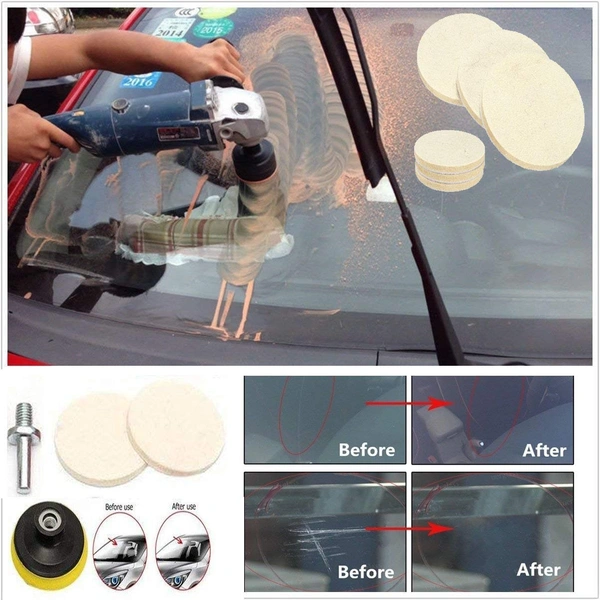 DIY Crafts Compound Drill Buffing Sponge Pads Kit Adhesive Backer Pad for Car Polishing Woolen Buffer, Wax Applicator, Cone Head and Grinding Head Car & Bike (3"inch 80mm Set/Kit, Multi Color) DIY Tools - 3"inch 80mm Set/Kit, Multi Color