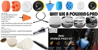 DIY Crafts With 3x Felt 3x Fur Pad, 4" inch Kit, Polishing Pads Sponge Woolen Polishing Waxing Buffing Pads Kits Polishing Compound Drill Buffing Sponge (With 3x Felt 3x Fur Pad, 4" inch Kit) - With 3x Felt 3x Fur Pad, 4" inch Kit